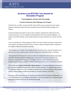 Accenture and BTS Win Two Awards for Simulation Program