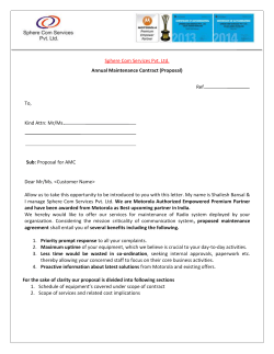 Sphere Com Services Pvt. Ltd. Annual Maintenance Contract