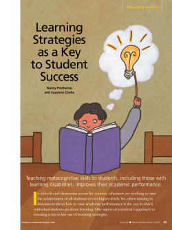 Learning Strategies as a Key to Student Success