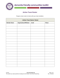 Action Team Roster