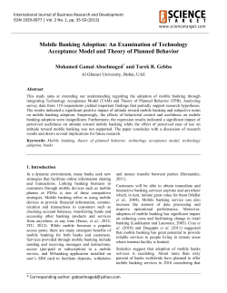 Mobile Banking Adoption: An Examination of