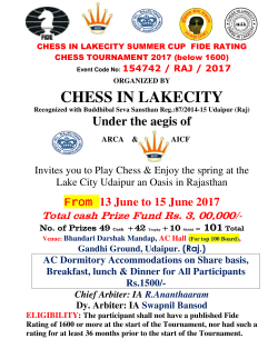 chess in lakecity - India Chess Federation