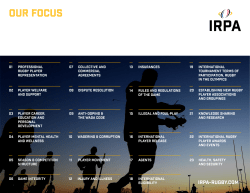 Our Focus - International Rugby Players Association