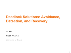 Deadlock Recovery