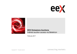 Indirect auction access via Belektron