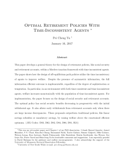 Optimal Retirement Policies With Time