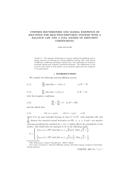 uniform boundedness and global existence of solutions for