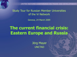 The Current Financial Crisis: Eastern Europe and Russia