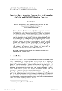 Quantum Query Algorithm Constructions for Computing AND, OR