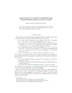 EQUIVALENCE OF STABILITY PROPERTIES FOR
