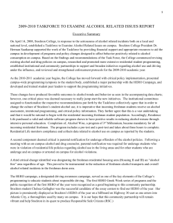 1 2009-2010 TASKFORCE TO EXAMINE ALCOHOL RELATED