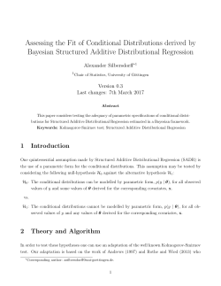 Assessing the Fit of Conditional Distributions derived by Bayesian