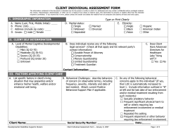 client individual assessment form