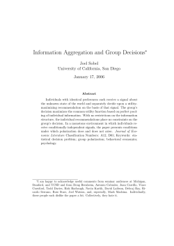 Information Aggregation and Group Decisions