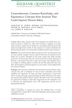 Counterheroism, Common Knowledge, and Ergonomics: Concepts