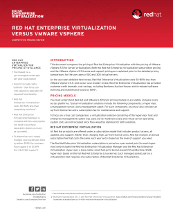 red hat enterprise virtualization versus vmware vsphere