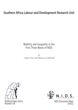 Mobility and Inequality in the First Three Waves of NIDS