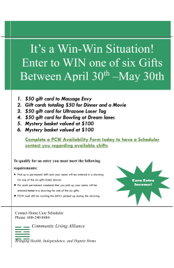 It`s a Win-Win Situation! - Community Living Alliance