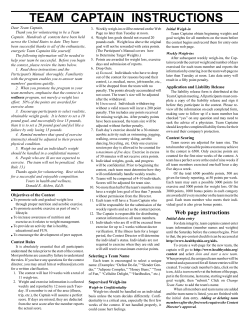 team captain instructions