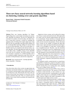 Three new fuzzy neural networks learning algorithms based on