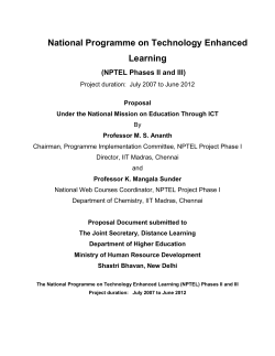 National Programme on Technology Enhanced Learning