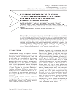 Explaining growth paths of young technology‐based firms