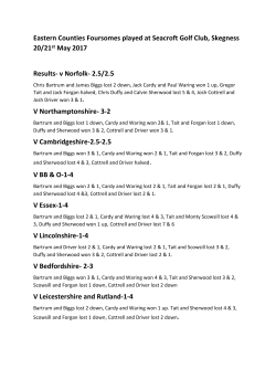 Eastern Counties Foursomes played at Seacroft Golf Club