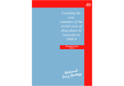 estimates of the social costs of drug abuse in Australia in 1998-9