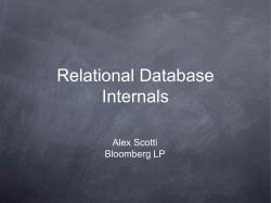 Relational Database Internals