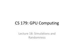 CS 179: GPU Computing