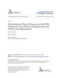 An Institutional Theory Perspective on the DRG Framework, Case