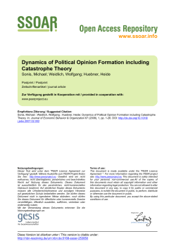 Dynamics of Political Opinion Formation including Catastrophe Theory