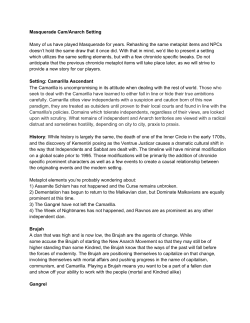 Masquerade Cam/Anarch Setting Many of us have played