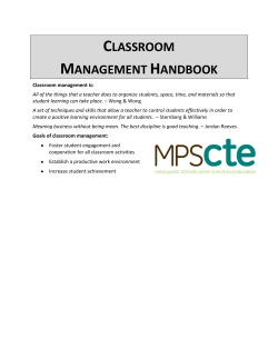 Classroom management definition: A set of techniques and skills