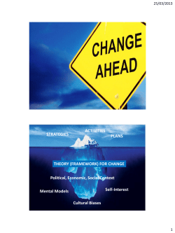 STRATEGIES PLANS ACTIVITIES THEORY (FRAMEWORK) FOR