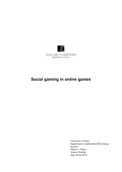 Social Gaming in Online Games