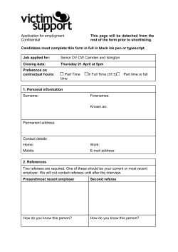 Equal Opportunities Monitoring Form