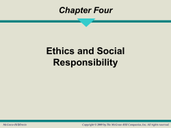 Stakeholders and Ethics Stakeholders