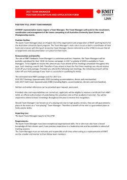 Position description and application form