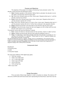 Purpose and Objectives The objective of this project is to design a