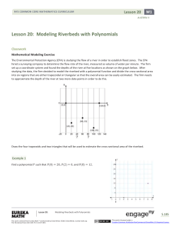 Algebra II Module 1, Topic B, Lesson 20: Student Version