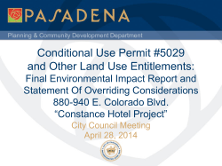 Approve - City of Pasadena