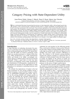Category Pricing with State-Dependent Utility