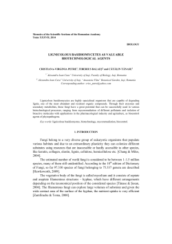 LIGNICOLOUS BASIDIOMYCETES AS VALUABLE