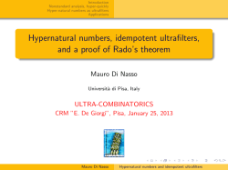 Hypernatural numbers, idempotent ultrafilters, and a proof of Rado`s