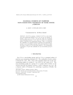 MAXIMAL SUBSETS OF PAIRWISE NON