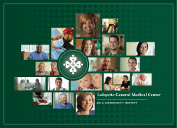 2012 Lafayette General Medical Center Annual Report