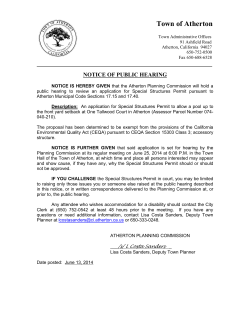 June 26, 2000 - Town of Atherton