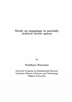 Study on mappings in partially ordered vector spaces