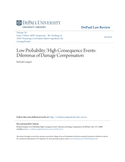 Low Probability/High Consequence Events